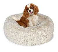 nononfish Small Dog Bed Calming Dogs Bed for Small Medium Large Dogs Anti-Anxiety Puppy Bed Machine Washable Warming Cozy Soft Pet Round Bed Fits up to 10-100 lbs, Beige, 28''Medium (Pack of 1)