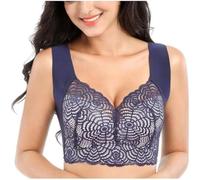Air Ultimate Lift Bra Stretch Full-Figure Seamless Lace Cut-Out Bra，Exsecret Ultimate Lift Sports Bra，Sleep Bras for Women 40/90C Blue
