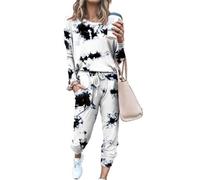 nonotse Womens Tracksuit Set 2Pcs Plus Size Sports Jogging Suit Long Sleeve Sweatshirt Pullover Bottom Casual Loungewear Joggers (Black, M)