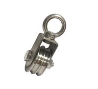 Nonrust Steel Double U Grooves Bearing Pulley Wheel for Heavy Duty Lifting and Rigging Applications Warehouse Lifting Pulley