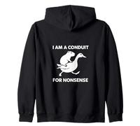 Nonsense Conduit Whimsical Capybara For Humor Lovers Zip Hoodie