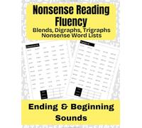 Nonsense Reading Fluency: Blends, Digraphs, Trigraphs Nonsense Word Lists (Reading Practice Workbooks)
