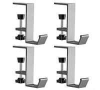 NonSlip Adjustable Christmas Stocking Holders for Mantle, Aluminum Alloy Hooks Supporting Over 5 Pounds, Foldable and Collapsible Design for Easy Storage, Set of 2/4/6 Pieces (4PCS)