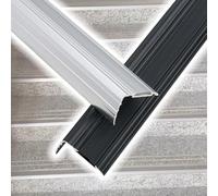 NonSlip Aluminum Alloy Stair Edge Protector Molding100cm/39.4in Silver Indoor/Outdoor Stair Nose with Screws for Safety and Durability