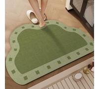 NonSlip Bath Mat Absent DiatomiteRug QuickDry Kitchen & Shower Mat Grass Color 80x120cmIdeal for Home & Bathroom Décor