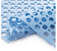 Nonslip Bathtub Mat Extra Soft Eco Friendly TPE Bath Mat for Kids, Anti Bacterial Machine Washable Bathroom Shower Mat 30L x 17W Inch (Blue)