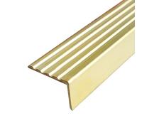 NonSlip Brass Stair Edge Protector Waterproof Metal Trim LShaped (28x18mm 1.1"x0.7") Durable Stair Nosing for Safety and Protection