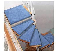 NonSlip Carpet Stair Treads SelfAdhesive Stair Mats AntiSlip Stair Carpet for Spiral Stairs Easy Install Left Turn Color Safe & t for Home 6pcs Set