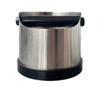 Nonslip Coffee Grounds Knocks Box with Stainless Steel Construction and Back Wall Coffee Ground Bin
