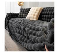 NonSlip Faux Rabbit Fur Sofa Covers P Shaggy Couch Slipcovers Washable FurRecliner & Fur Protector Black Cover for t