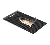 Nonslip Fish Fillet Mat Flexible Fish Fillet Board Foldable Fish Cleaning & Cutting Mat Easy to Clean Filleting Mat Portable Fish Filleting Board for Easy Filleting Fish Cleaning(60x35cm)