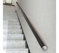 Nonslip Grab Bar for Elderly 1ft & 2ft WallMounted Safe Rail Modern Round Design Bathroom & Aid Easy Inllat Black h Clete Kit