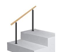 Nonslip Hand Railing Black Wrought Iron Posts Safe Support for Home & Garden 85cm High 150cm Long Ideal for Decks Corridors Lofts Ways
