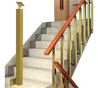 NonSlip Handrail Railing Adjustable 270° Metal Staircase Banister Square Wrought Iron Balustrade Post for Indoor/Outdoor Use 55cm (21.7in) 1 Piece