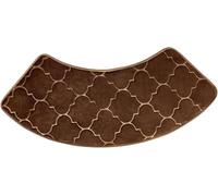 NonSlip Memory Foam Bath RugSoft Absorbent Lantern Curved Shower Mat for Corner Tub & Bathroom Floor Coffee Color 43x98cmUltimate Comfort & Style
