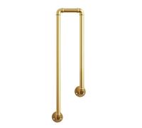 Nonslip Metal Staircase Hand Railings UShaped Safety Guardrail for Indoor & Outdoor Ideal for Garage Porch Garden Lofts Kindergarten (Gold 90cm/35.4in)