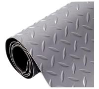 NonSlip PVC Garage Floor Mat 1.5mm Thick Diamond Plate Durable Rubber Protector for Garage Warehouse & Gym Gray 0.9x4mHeavyDuty Flooring Solution
