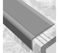 NonSlip PVC Stair Edge Protector Adhesive Rubber Stair Treads Waterproof Corner Trim PreCut AntiSkid Strips for Indoor & Outdoor Use (Gray 4.32m170in)