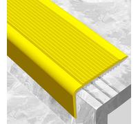 NonSlip PVC Stair Edge Protector Waterproof Rubber Adhesive Strips PreCut AntiSlip Corner Molding for IndoorOutdoor Use (Yellow 8.64m340in)