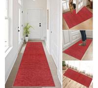 NonSlip Red Hallway Runner Rug 80x240 cmHeavy Du Kitchen MatWashableDoor Runner for Entrance Living Room & Hallway