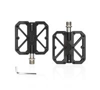 Nonslip Road Bicycles Carbon Fibers Pedals Mountain Bike 3 Bearings Wide Flat Cycling Pedals Enduring Wide Flat Cycling Light Weights Convenience