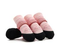 Nonslip rubber sole dog socks prevent slipping through the thick grip of hardwood floors