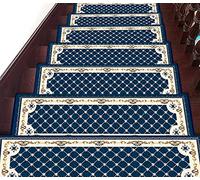 NonSlip Rubber Stair Tread Mats Set of 5 Classic Chinese Sle ometric DesignStair Carpet for Steps Ideal for Home Safe and Décor (Color: C)