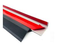 NonSlip Rubber Stair Treads Adhesive PVC Step Strips PreCut AntiSlip Corner Edges for IndoorOutdoor Use (Black 4.83m190in)