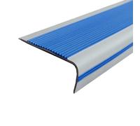 NonSlip Stair Edge Protector SelfAdhesive Rubber AntiSlip Strip for Indoor & Outdoor Stairs Vinyl Step Edge Guard (Blue 2.29m90in)