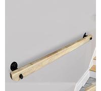 Nonslip Stair RailingWall Mounted Support Rod for Indoor Villa Wooden Handrail for Elderly 1ft20ft Adjustable Staircase Safety Solution
