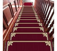 NonSlip Stair Treads 5Piece Classic Chinese Sle ometric Rubber Carpet Set for StepsDesign Ideal for Home Safe and Det Color B