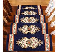 NonSlip Stair Treads Set of 5 Classic Chinese Sle ometric Carpet MatsRubber Stair Mats for Safe Steps Enhance Home Décor and Safe