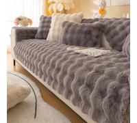 NonSlip Thick P Sofa Cover for 1/2/3 Seater Fluffy Couch Protector & Slipcovers LSd Fur Cover for Living Room Seat Cush Cover Only 90x180cm
