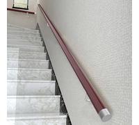 Nonslip WallMounted Grab Bar for Elderly 5ft Modern Round Safe Rail Easy Inllat il for Bathroom & irs Secure Support (Red)