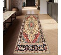 NonSlip Washable Runner Rug 60 x 200 cm Colorful Moroccan Short Pile Kitchen Mat Hallway Carpet Customizable Floor Runner for Kitchen and Corridor