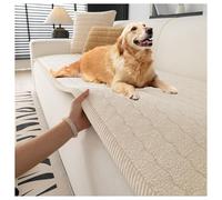 NonSlip Waterproof Pet Couch Cover for Large Sofas Machine Washable Dog Mat Protector Adjustable Fit Durable Furniture Shield (Beige 55x180cm/22x71in)
