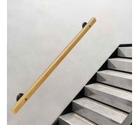 Nonslip Wooden Stair Railing 11.5ft WallMount Handrail for Indoor/Outdoor Steps Adjustable 15ft/14ft/10ft/8ft/7ft/6ft/5ft/4ft Safe Banister Support