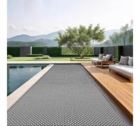 NonSlipDrainage MatWaterproof Hollow Floor Mat for Kitchen & Shower Rectangular Indoor/Outdoor Use Commercial Grade 90x100cm Grey & Easy to Clean