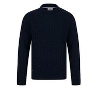 Nonso Wool Blend Chunky Cable Knitted Jumper in Ink - Tokyo Laundry - M