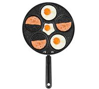Nonstick 5-Egg Frying Pan, Even Heating & Riveted Handle | Make 5 round eggs or pancakes at once, nonstick coating cuts cleanup time, sturdy riveted handle stays secure, great for gas