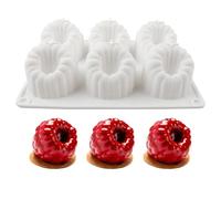 Nonstick 6 Cavity Raspberry Mousse Food Grade Silicone Mold in The French Style Raspberry Shape for Chocolate Desserts Baking