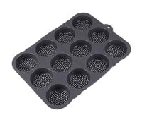 Nonstick Bun Baking Tray - Twelve Cup Bread Form Pan, Round Dough Shaper, Multipurpose Pastry Mold | Kitchen Bakery Production, Muffin Cupcake Formation, Chocolate Treat Making, Burger Bread Prepare
