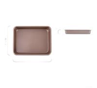 Nonstick Carbon Steel Oven Baking Tray Rectangle Shape For Bread Cake Construction With Deep And Shallow Options For Baking(C)