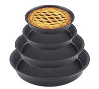 Nonstick carbon steel pizza baking pan with deep design for thick crusts, built to withstand high temperatures and promote even heat for perfect baking (Black1)