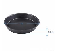 Nonstick Carbon Steel Pizza Baking Pan With Deep Walls For Thick Crust Pizzas, Designed To Resist High Temperatures And Provide Uniform Heat For Baking(Black3)