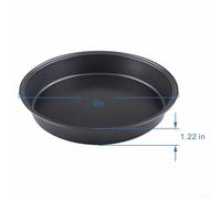 Nonstick Carbon Steel Pizza Baking Pan With Deep Walls For Thick Crust Pizzas, Designed To Resist High Temperatures And Provide Uniform Heat For Baking(Black4)