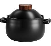 Nonstick Ceramic Casserole Pot With Lid - 2.5l Clay Hot Pot For Chinese Stew, Bibimbap, And Soup - Durable Earthenware Stockpot For Healthy Cooking 4.5L