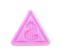 Nonstick Dollar Sign Triangle Mold Earrings Pendant Silicone Mold Resin Casting for Keychain Jewelry Resin Casting Molds Jewelry