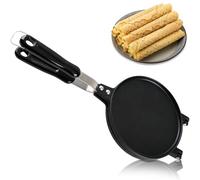 Nonstick Egg Roll Maker,Ice Cream Cone Maker Aluminum Alloy Household Kitchen Gas Waffle Cone Mold Baking Tool with Long Handle for Restaurant, Snack Stand DIY Waffle Desserts, 15.16 X 6.69in