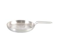 Nonstick Frying Pan Round Fry Pan Flat Bottom Barbecue Tableware Grill Plate S with Argent Handle with Silvery Handle